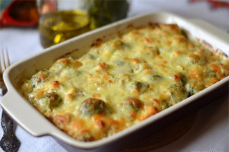 Овощная запеканка с брюссельской капустой Овощная запеканка с брюссельской капустой