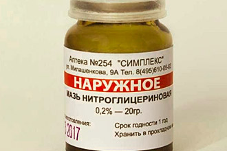 Форма выпуска мази нитроглицериновой